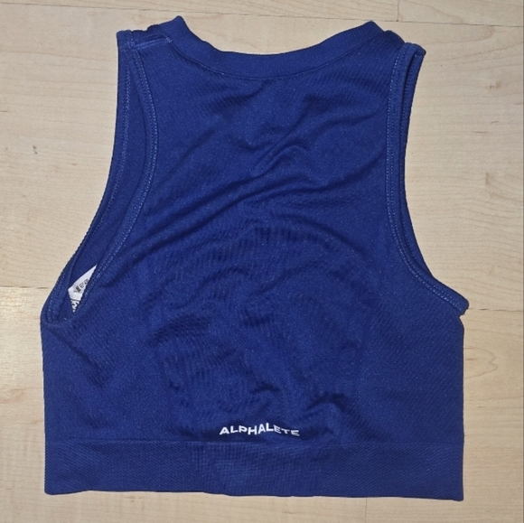 Alphalete Vibrant Sapphire Seamless Crop Tank Top Size: XS - Picture 4 of 6